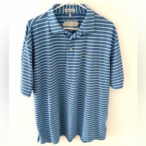 Peter Millar Blue The Players TPC Sawgrass Striped Polo, Size: XL